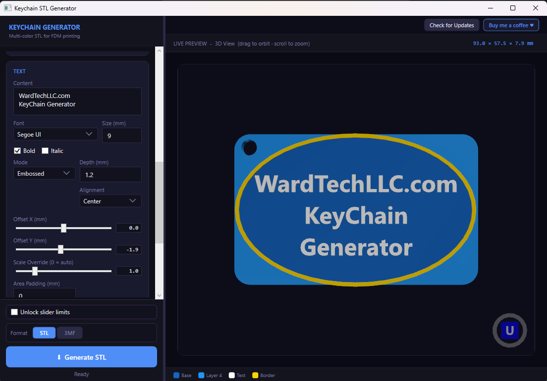 Keychain Generator Tool screenshot